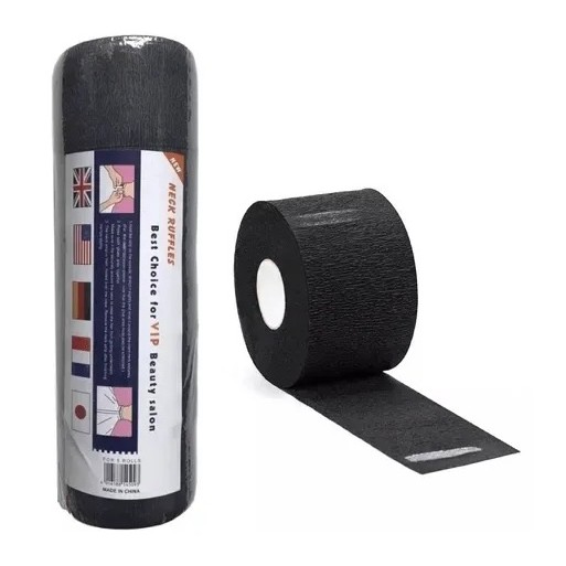ROLLO PAPEL CUELLO NEGRO 5UDS