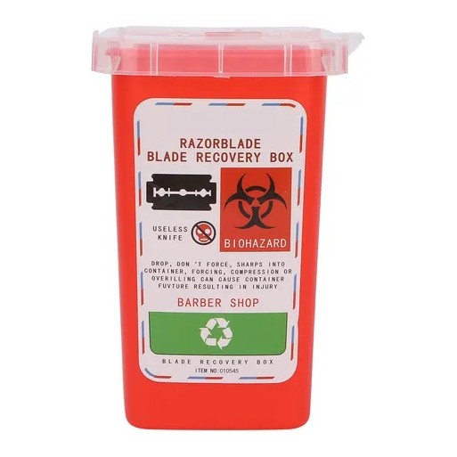 CONTENEDOR CUCHILLAS ROJO